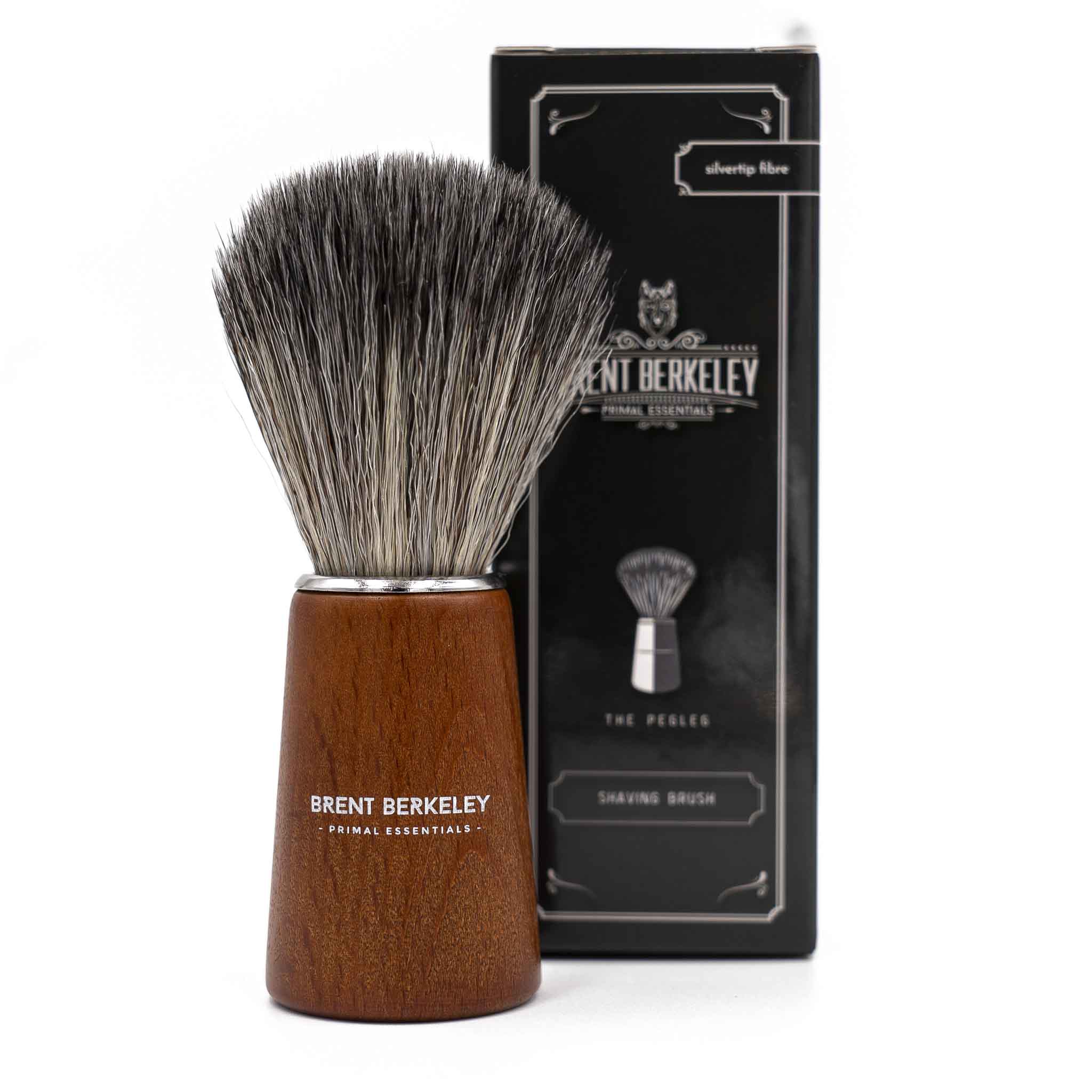 Brent Berkeley The Pegleg Shaving Brush Silvertip Fibre