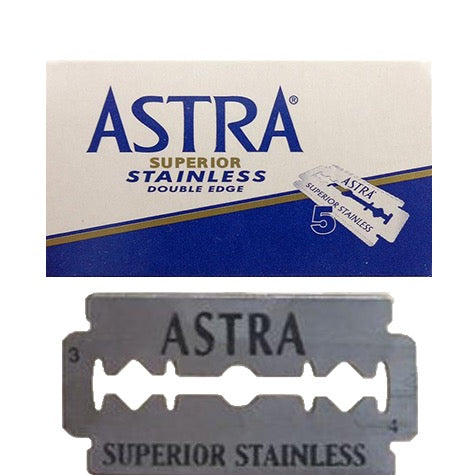 Astra - 5x Double Edge Scheermesjes - Superior Stainless (plastic-vrij)